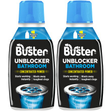 Buster Bathroom Drain Unblocker 300ml Pack of 2 – Sink Unblocker Removes Ha