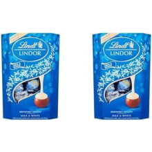 Lindt Lindor Milk White Chocolate Truffles Box Approx 16 truffles 200g C