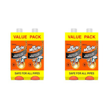 Mr Muscle Drain Unblocker, Sink & Drain Cleaner, Fast Acting Heavy Duty Drain Gel, Dissolves Clogs, Works 3x Better Than Bleach, Safe for All Pipes,