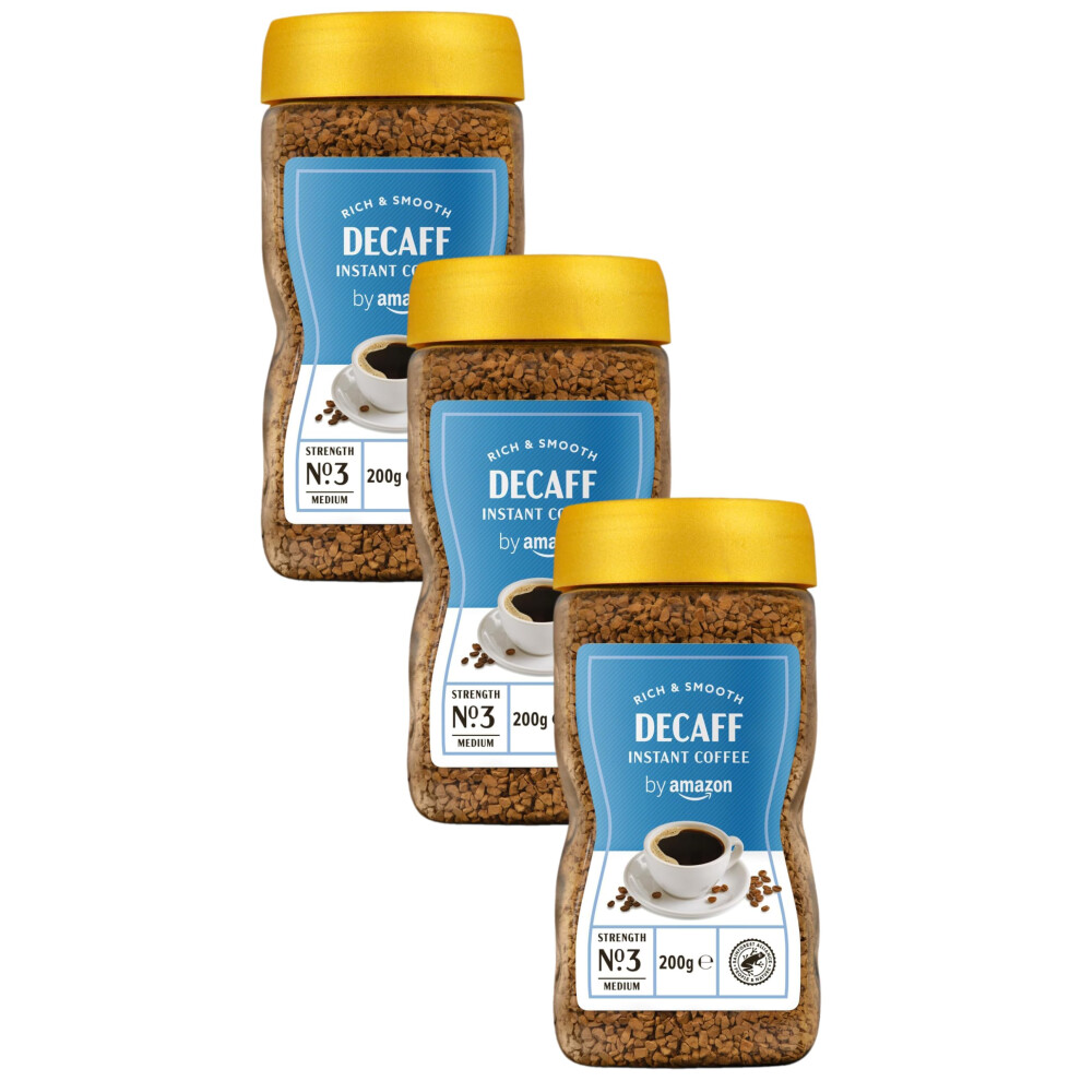 By Amazon Decaff Instant Coffee 200G Rainforest Alliance Certified Pa Gold