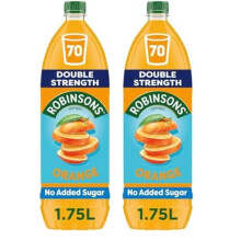 Robinsons Double Strength Orange No Added Sugar Squash175 l Pack of 2