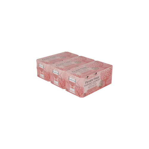 FeverTree Refreshingly Light Rhubarb  Raspberry Tonic Water 8 x 150ml Pack 1