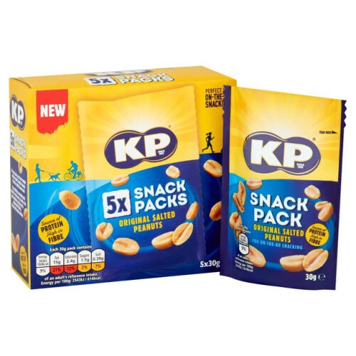 KP Salted Peanuts Multipack 5 x 30g Pack of 2 1