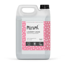 Miniml Laundry Liquid Washing Detergent 5L Refill Natural Non Bio Pink Dra