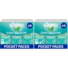 Kleenex Easy Breathe Travel Pocket Tissues  Natural Menthol and Eucalyptus