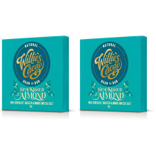 Willies Cacao Bar  Sea Kissed Almond  Milk Chocolate with Roasted Almonds a