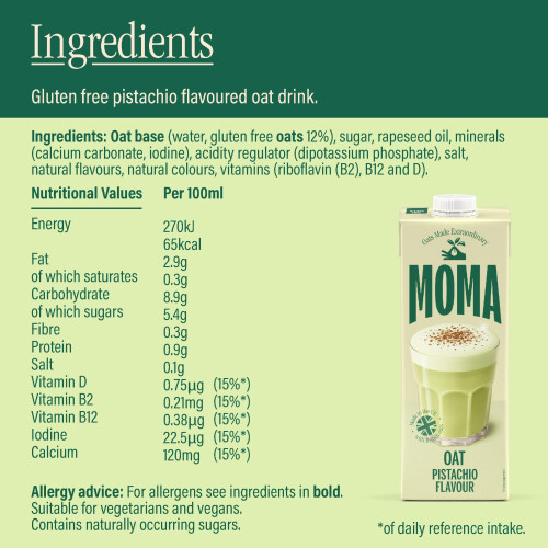 MOMA - Pistachio Flavoured Oat Drink - 1