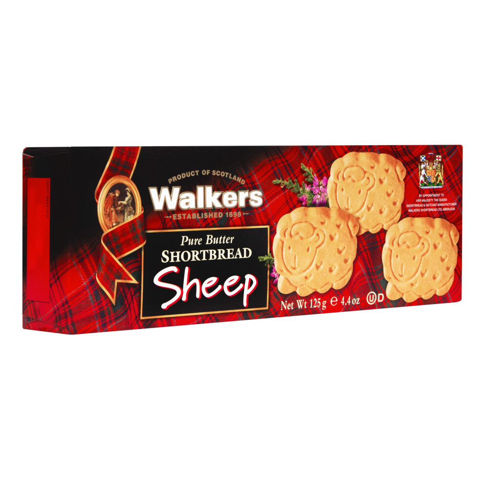 Walkers Shortbread Sheep Shapes – Pure Butter Scottish Biscuits 125 G Pack