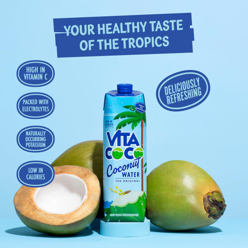 Vita Coco Original Coconut Water Multipack 1L x 6 Packed With Electrolytes 1