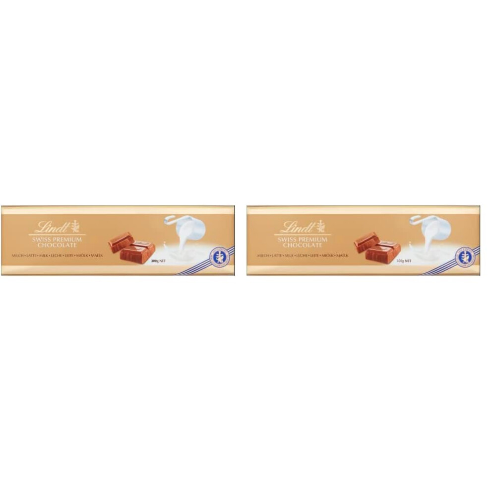 Lindt Swiss Milk Chocolate Gold Bar 300G Pack Of 2