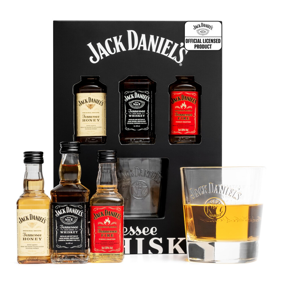 Beams International Jack Daniels Gift Set - Honey, Fire,