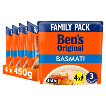 Bens Original Family Pack Basmati ready in 3 minutes Microwave Rice serves