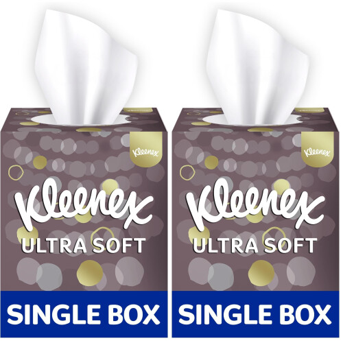 Kleenex Kleenex Ultra Soft Facial Tissues Single Cube Box Pack of 2