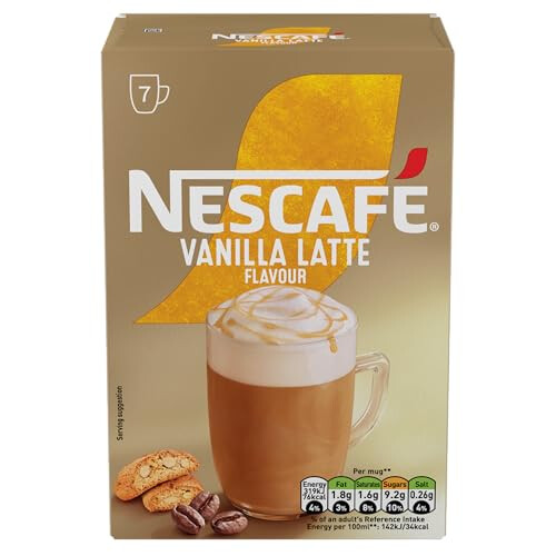 Nescafe NESCAFÉ Vanilla Latte Instant Coffee 7 x 185g Sachets 2