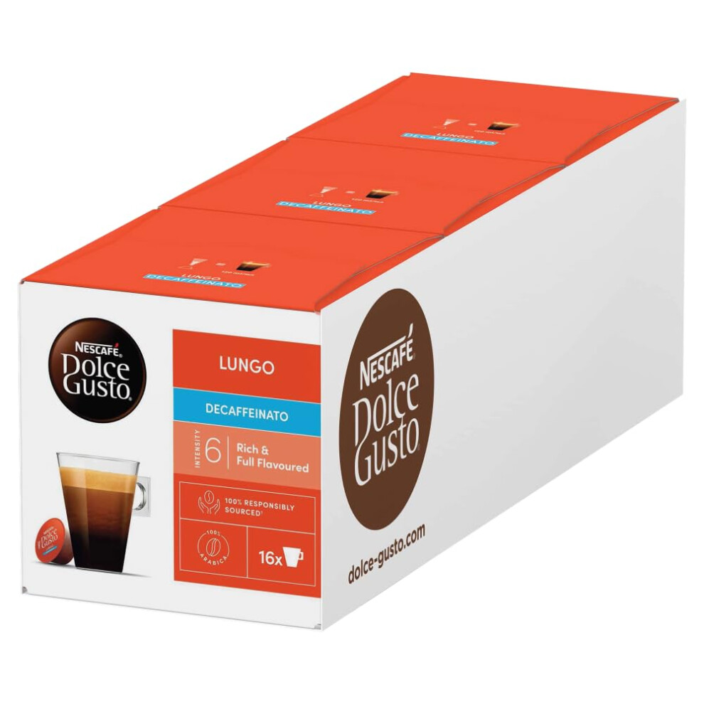 Nescafe Nescafé Dolce Gusto Lungo Decaf Coffee Pods Total Of 48 Decaffinated Coffe