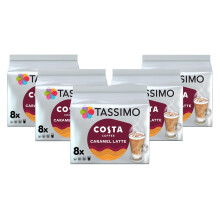 Tassimo Costa Caramel Latte Coffee Pods x8 Pack of 5 Total 40 Drinks