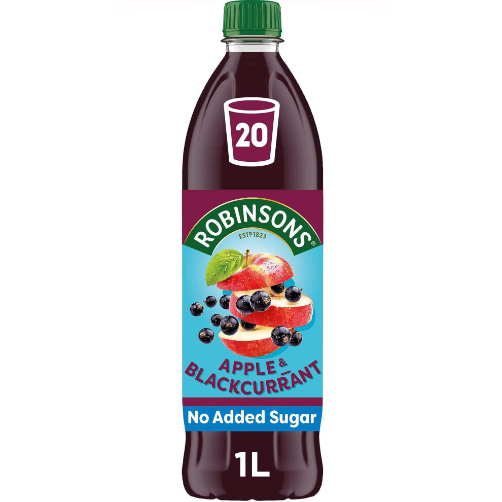 Robinsons Apple And Blackcurrant Squash No Added Sugar 1L