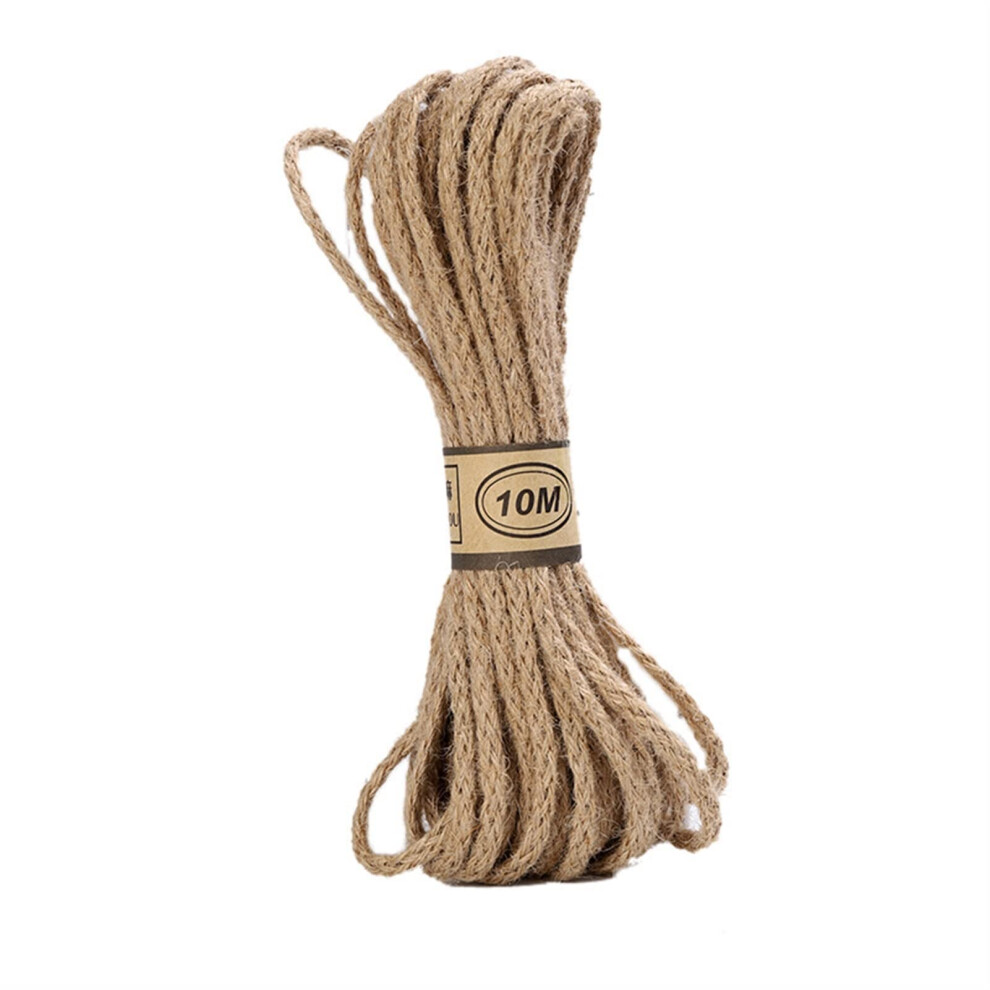 Natural Jute Rope 10M X 6Mm Tenacity Hemp Twine For Crafts Decoration And Gift Wrapping 9412369294982
