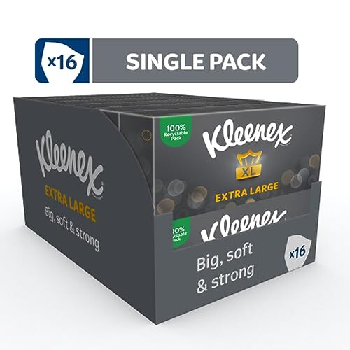 Kleenex Kleenex Extra Large Facial Tissues 16 Standard Tissue Boxes 1440 Tissues  1 1