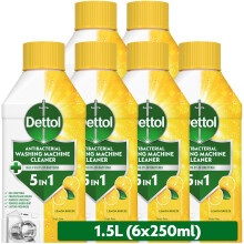 Dettol Washing Machine Cleaner Lemon Multipack of 6 X 250ml Total of 15L Wa