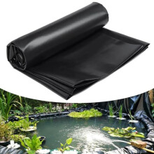Pond Liner TearResistant Flexible HDPE Garden and Fish Pond Liner for Waterfalls Black 8x10.5m