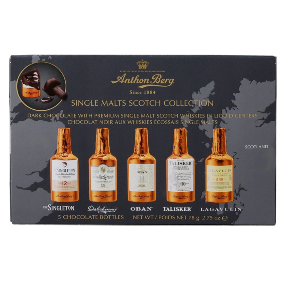 Anthon Berg 5 Single Malt Scotch Whisky Liqueurs With A Delicious Chocolate