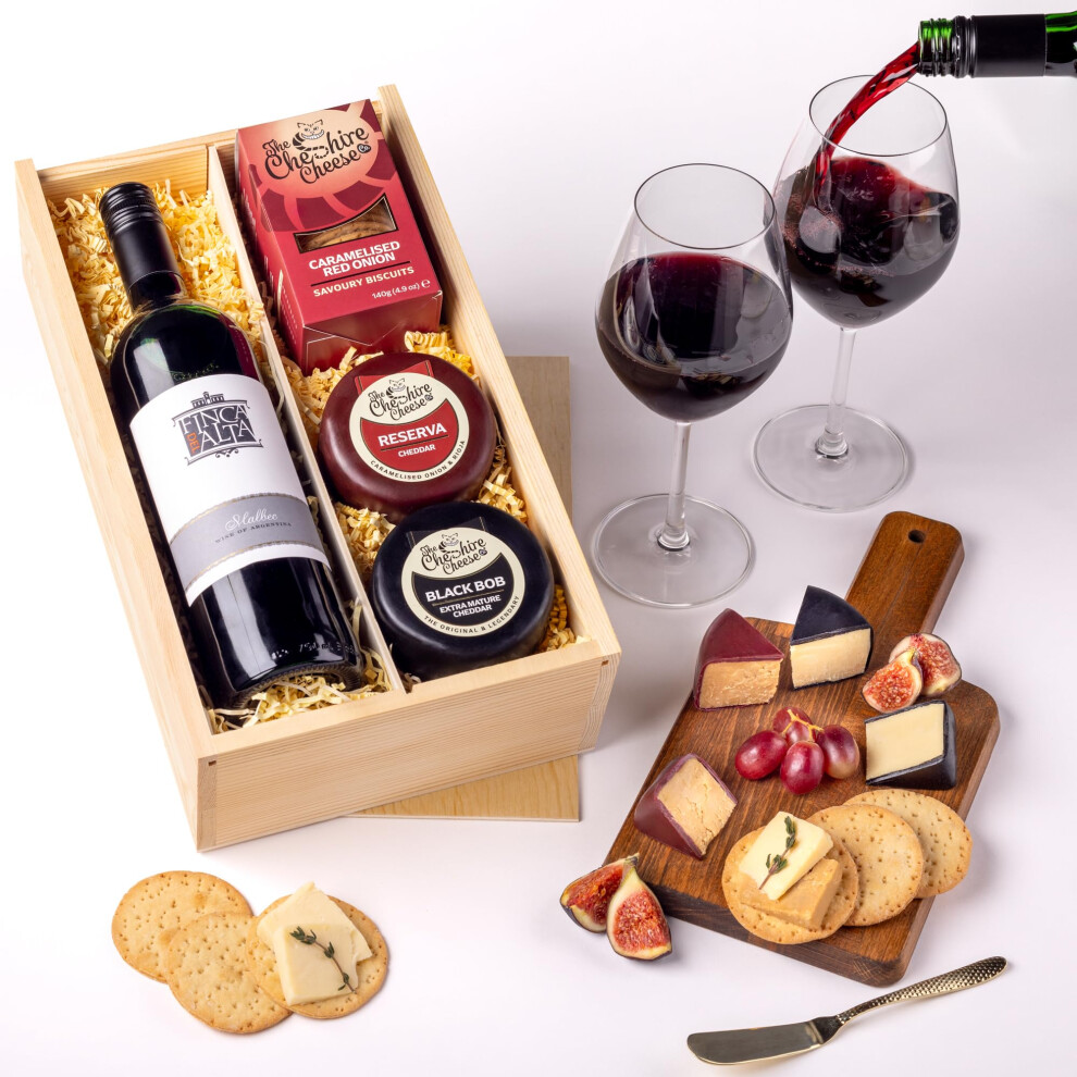 Cheshire Cheese Company Duo Of Cheese And Wine Gift Set – The Perfect Nigh