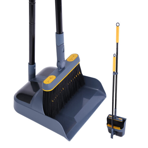 JEHONN Dustpan and Brush Set Long Handled,
