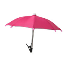 Phone Sun Shade UV Blocking Heat Resistant Waterproof Clip On Umbrella for Outdoor Photography Rose Red