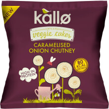 Kallo Caramelised Onion Mini Veggie Cakes Lentil Pea Puffed Crackers Made