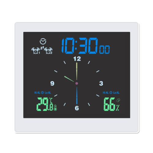 Wall Clock Waterproof Bathroom Digital Shower Clock With 12/24 Hour Display Easy Read White