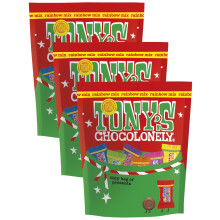Tonys Chocolonely Tiny Tonys Christmas Pouch Mix of Small Chocolates 15 T