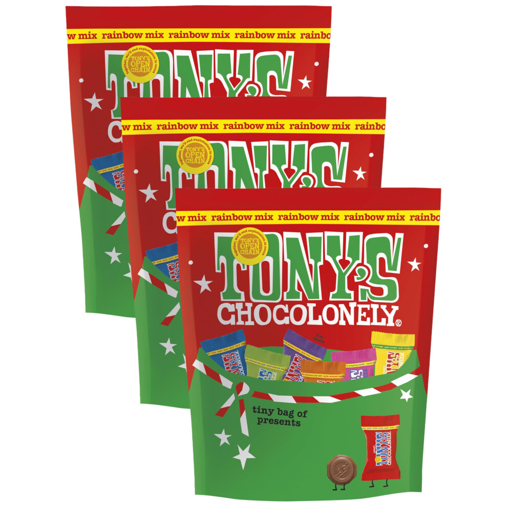 Tony's Chocolonely Tiny Tonys Christmas Pouch Mix Of Small Chocolates 15 T
