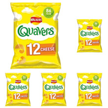 Walkers Quavers Snacks Cheese 12 x 16g Pack of 5