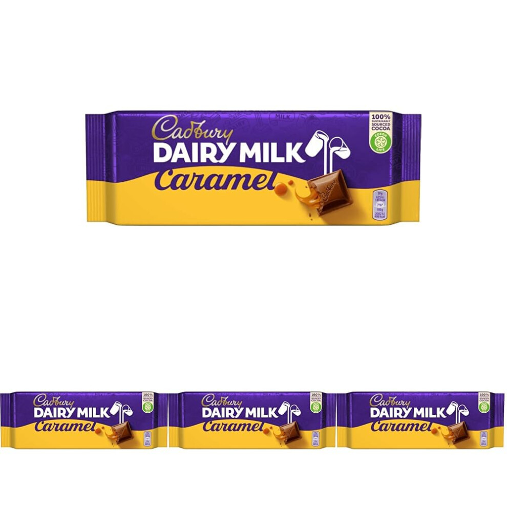 Cadbury Dairy Milk Caramel Chocolate Bars Milk Chocolate With Smooth Golden
