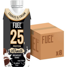 FUEL10K Cookies Cream 25g High Protein Breakfast Shake Drink 330 ml Pack o