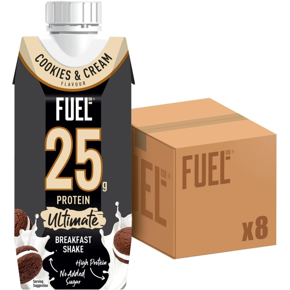 Fuel10k Cookies Cream 25G High Protein Breakfast Shake Drink 330 Ml Pack O