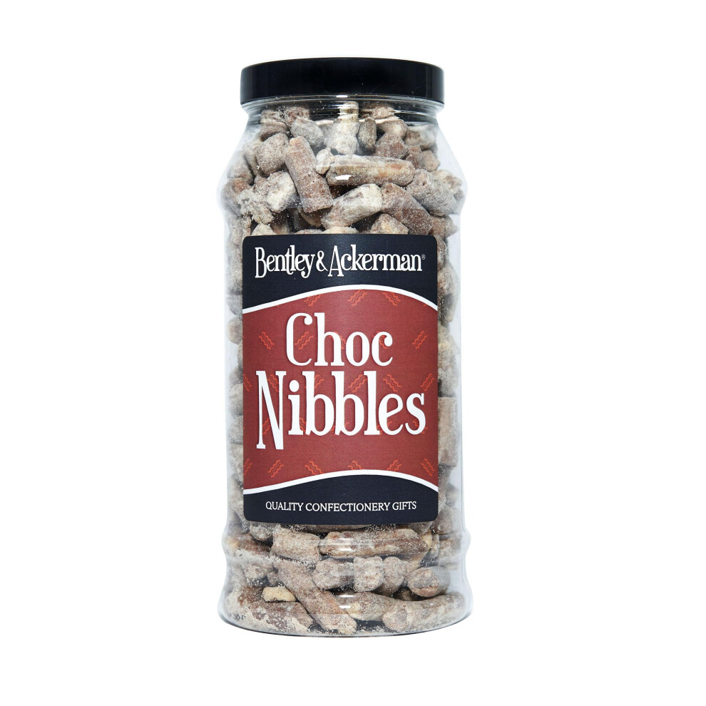 Bentley & Ackerman Chocolate Nibbles 500G Original Choc Nibbles In A Gift Jar By Bentley Ack
