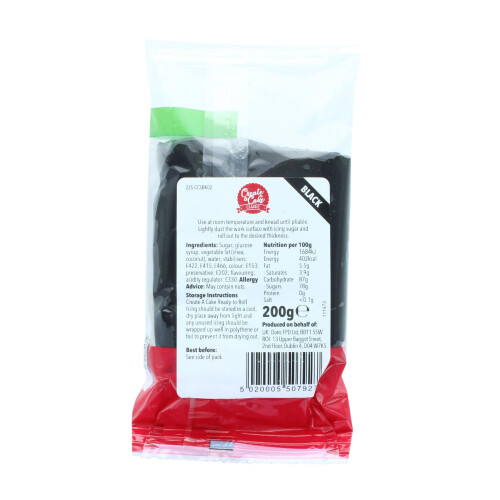Create A Cake Ready To Roll Icing  Black Fondant Icing  Palm Free Sugar Pas 1