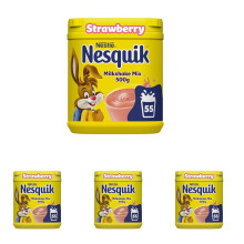 Nesquik Strawberry Flavoured Milkshake Powder with Vitamin D 500g Tub Pack
