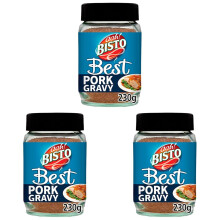 Bisto Best Pork Gravy Granules Made with Real Meat Juice 230 g Pack of 3
