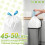 AOSULI Bin Liners 4550L White Bin Bags with Tie Handle Drawstring Rubbish B 3