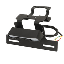 Motorcycle License Plate Holder Waterproof Tail Light Black Fit for KLX230 R SM 2021-2023