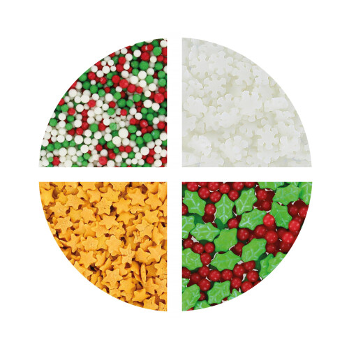 Create A Cake Christmas Sprinkle Mix  4 Different Magical Cake Decoration S 2