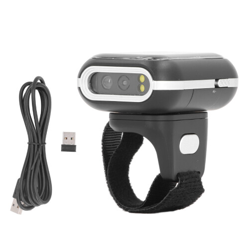 Wearable Finger Barcode Scanner 2.4G Wireless Bluetooth 2D Code Reader 2
