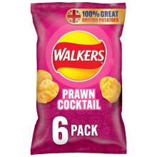 Walkers Prawn Cocktail Multipack Crisps 6 x 25g