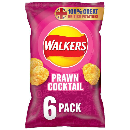 Walkers Walkers Prawn Cocktail Multipack Crisps 6 x 25g
