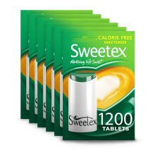 Sweetex, Zero Calorie, 1200 Tablets X 6, 7200 Tablets Total, Sweetener, Artificial, Calorie-Free, Maintains Healthier Lifestyle, Helps Slimming, Suga