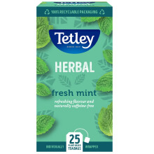 Tetley Fresh Mint Tea Bags Refreshing Peppermint Spearmint Blend Natural
