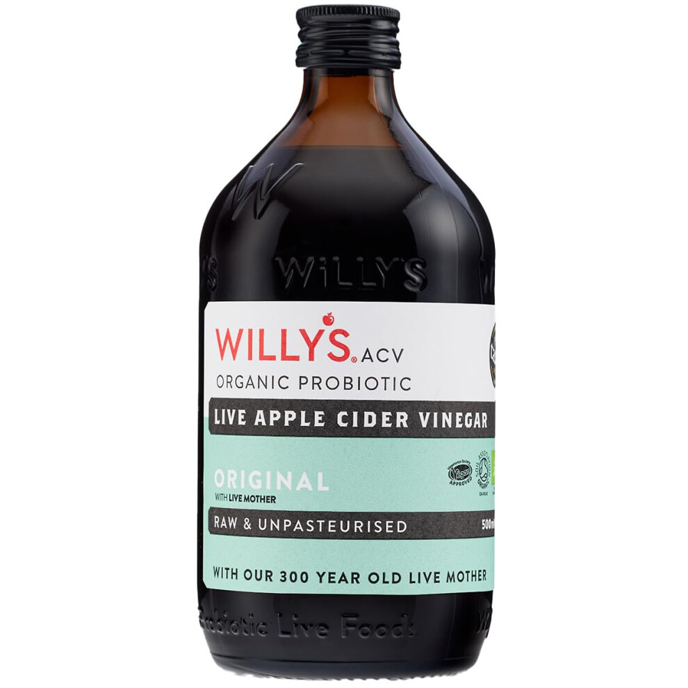 Willy's Apple Cider Vinegar With Live Mother Probiotics For Detox Gut Heal